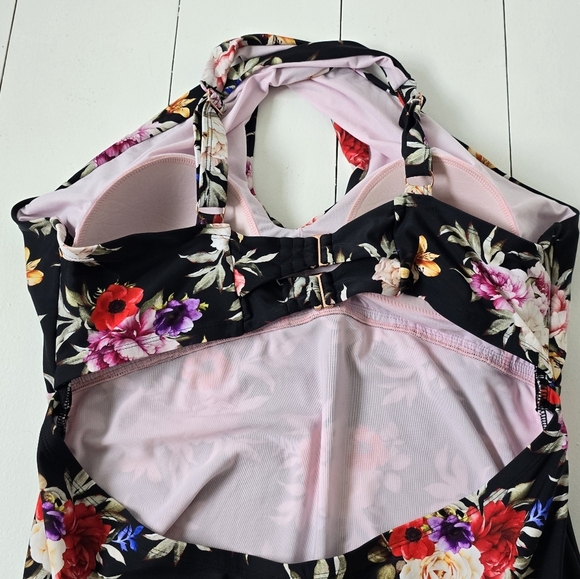 LYSA Floral One Piece Kylie Swimsuit UPF 50+ 2X 22W/24W - Picture 5 of 10